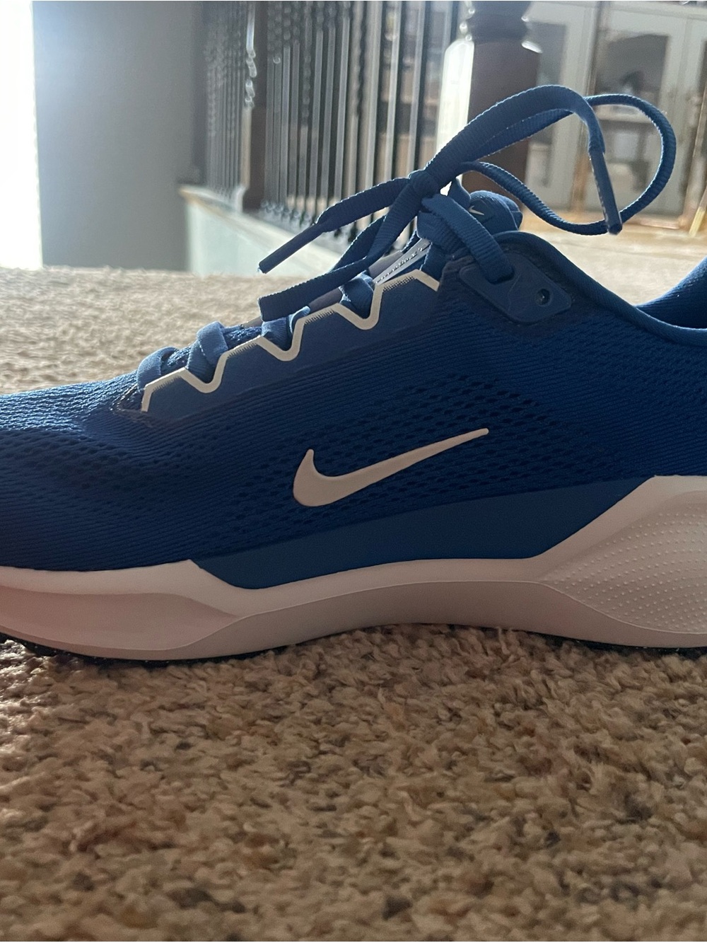 Nike Women's Blue and White Athletic Running Shoes - Picture 2 of 4